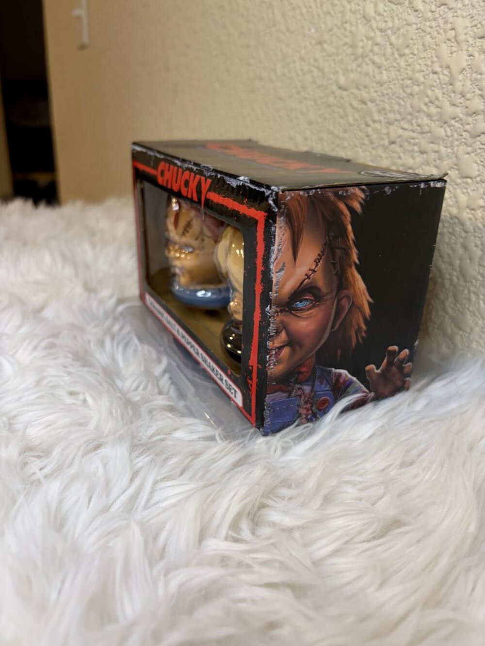Chucky Tiffany Ceramic Salt Pepper Shaker Set Halloween Horror Silver Buffalo NW - Picture 3 of 5